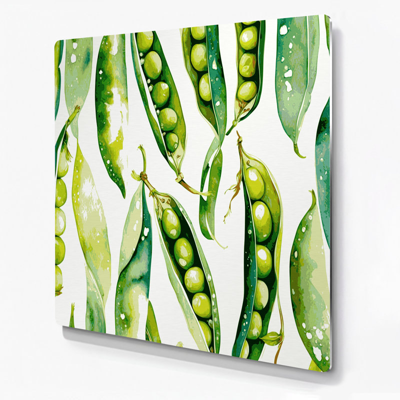 Légumes, art mural blanc Edamame, H 16 po x l 16 po