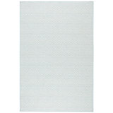 Herringbone Swedish Blue Machine Washable Rug