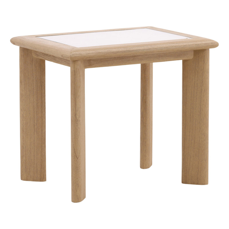 Keenan Mindi Wood End Table, Natural