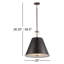 Luminaire suspendu conique à 1 lumière Priyank