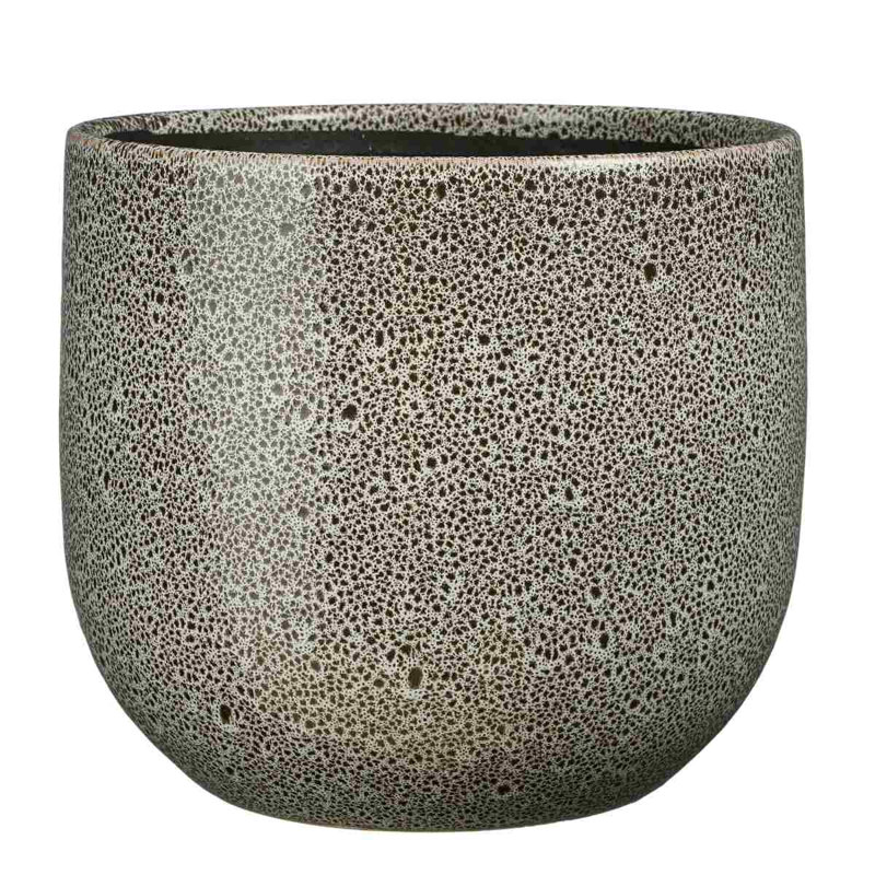 Adaleah Ceramic Pot Planter, 25cm H x 29cm W x 29cm D, Grey