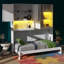 Lit escamotable simple à économie d'espace avec armoire de rangement et cadre de lit pliable multifonctionnel avec éclairage et connecteurs USB-1934453468