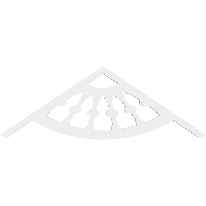 Pignon en PVC de qualité architecturale Classic, H 12 po x l 36 po x P 1 po, 8 / 12