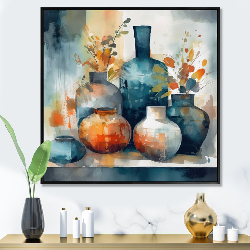 Impression sur toile, H 30 po x l 30 po, Reproduction avec cadre flottant, Noir