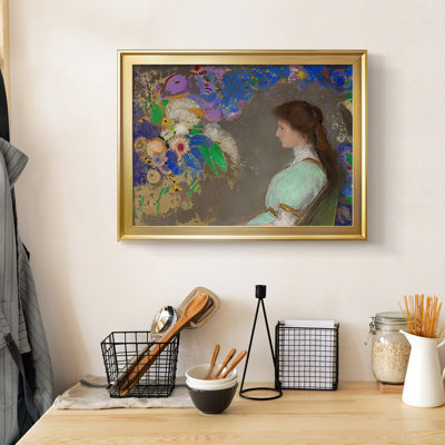 Portrait of Violette Heymann-Odilon Redon-Framed Gallery Wrapped Canvas-1910