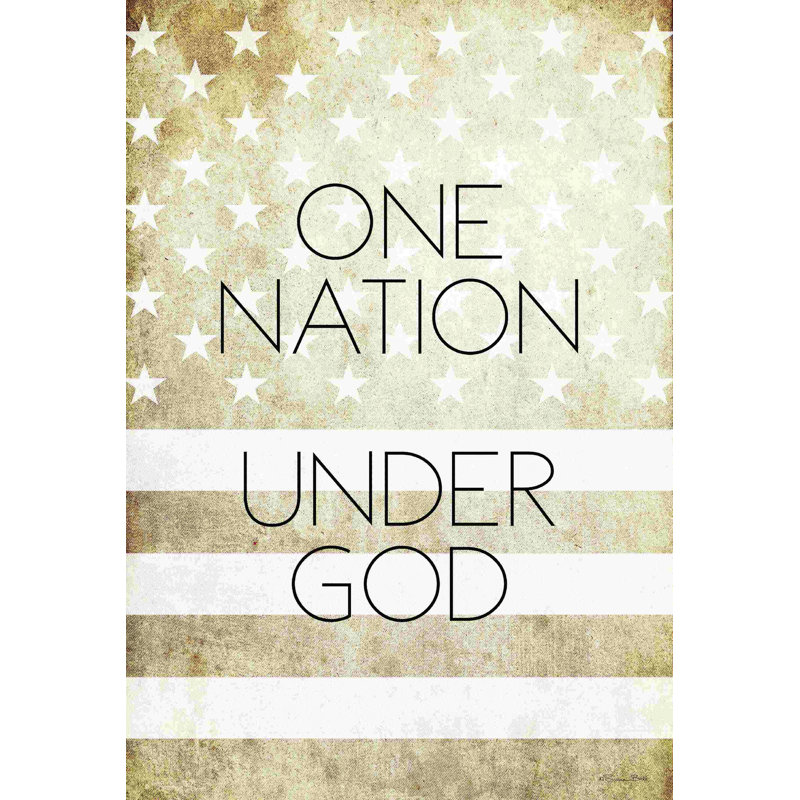 One Nation Under God 2885595, H 18 po x l 12 po, Non, Toile tendue