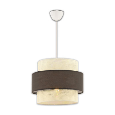 Lustre cylindrique en métal 1 lumière