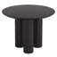 Table de salle à manger ronde noire moderne de 100 cm (39,37 po), idéale pour la cuisine, le bar ou la salle à manger.-599159461-599159482