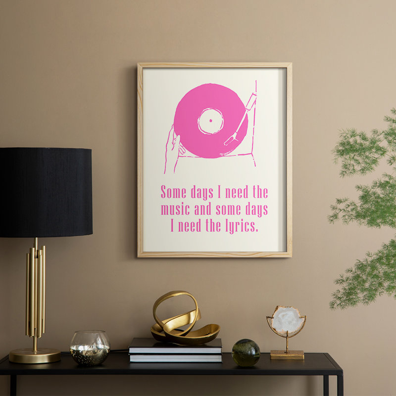 Sweet Melody II Framed Print - Solid Wood, Natural, 15" H x 12" W