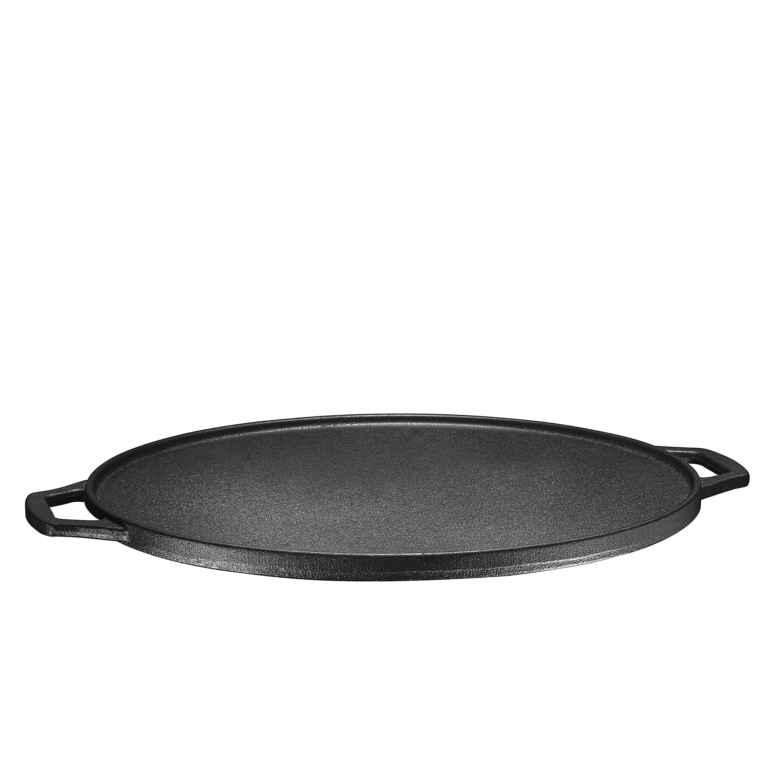 Bruntmor 3-in-1 Pre-Seasoned Cast Iron Round Deep Roasting Pan with Reversible Grill Griddle Lid, Non-Stick Open Fire Camping Kitchen Coo