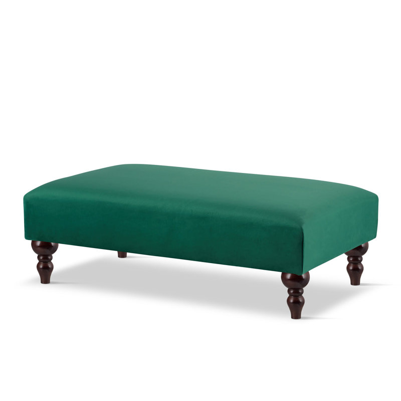 Allgaier 120cm Wide Velvet Rectangle Solid Colour Cocktail Ottoman