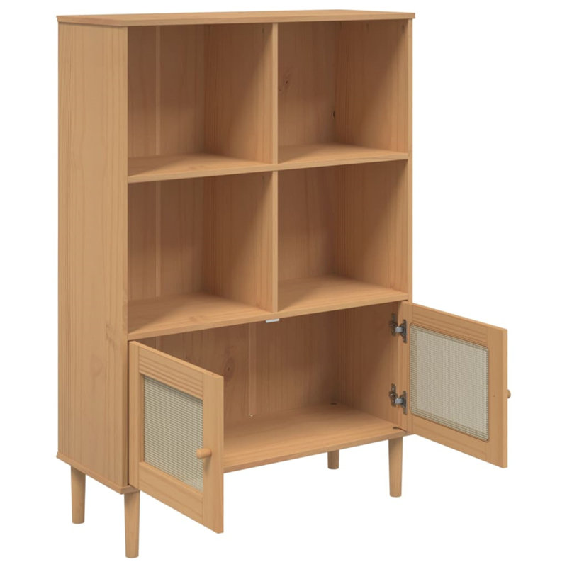 Algernard 130cm H x 90cm W Standard Rattan Look, Brown 