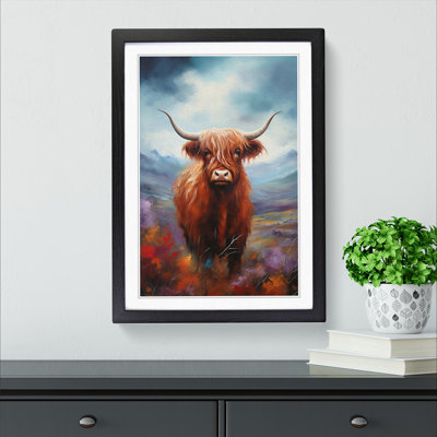 Highland Cow Modern - Framed Print