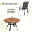 6-Person Round Patio Dining Set With Stackable Textilene Chairs-855080529
