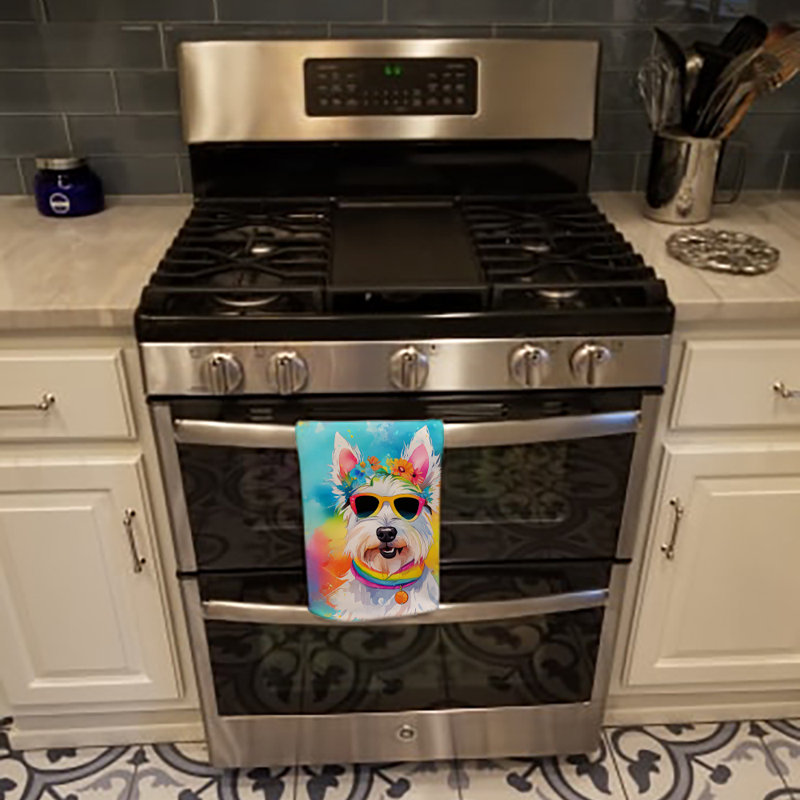 Serviette de cuisine Westie Hippie Dawg