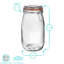 Argon Tableware - Glass Storage Jars with Heart Labels - 1.5 Litre - Set of 6