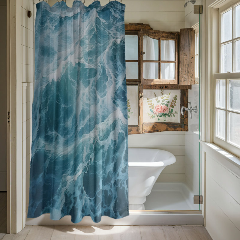 Paolini Abstract Shower Curtain, 74"H x 71"W