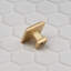 Brushed Brass Square D-Bar Handle and Coordinating Square Knob-126282155