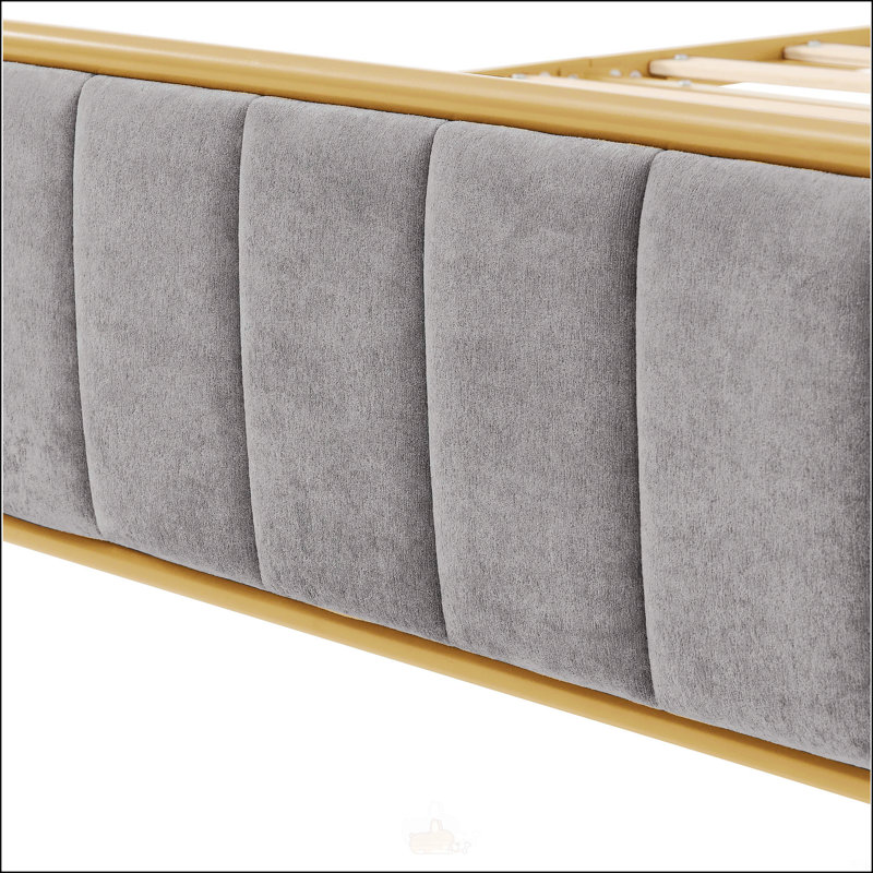 Ashley Upholstered Queen Bed, Gray