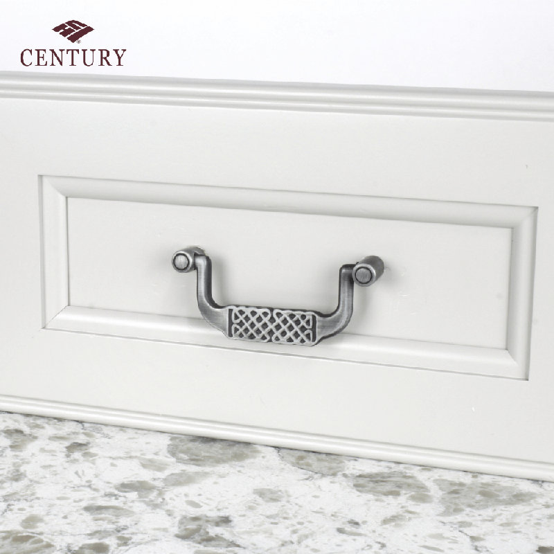 Highlander 3" Center to Center Drop Handle, Weathered Pewter