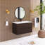 36 po Meuble-lavabo mural avec plateau en céramique blanche assemblé-621055908