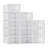 12 Pack Shoe Organizer Storage Bins, Clear Plastic Stackable Shoe Boxes For Closet, Space Saving Foldable Shoe Storage Bins, Sneaker Storage Shoe Box Container, White Frame 