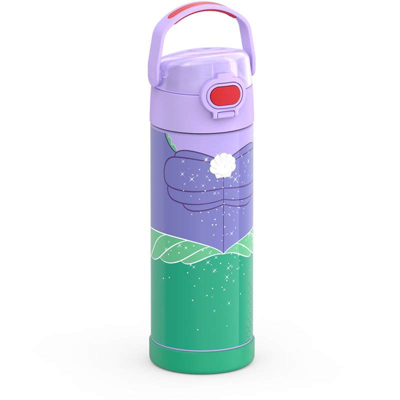 16 oz Bouteille d'eau Funtainer® avec bec et couvercle verrouillable - Princesse - Ariel