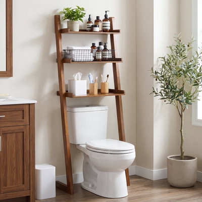 Rangement pour salle de bain en bois massif l 23,62 po x P 10,62 po x H 64,68 po