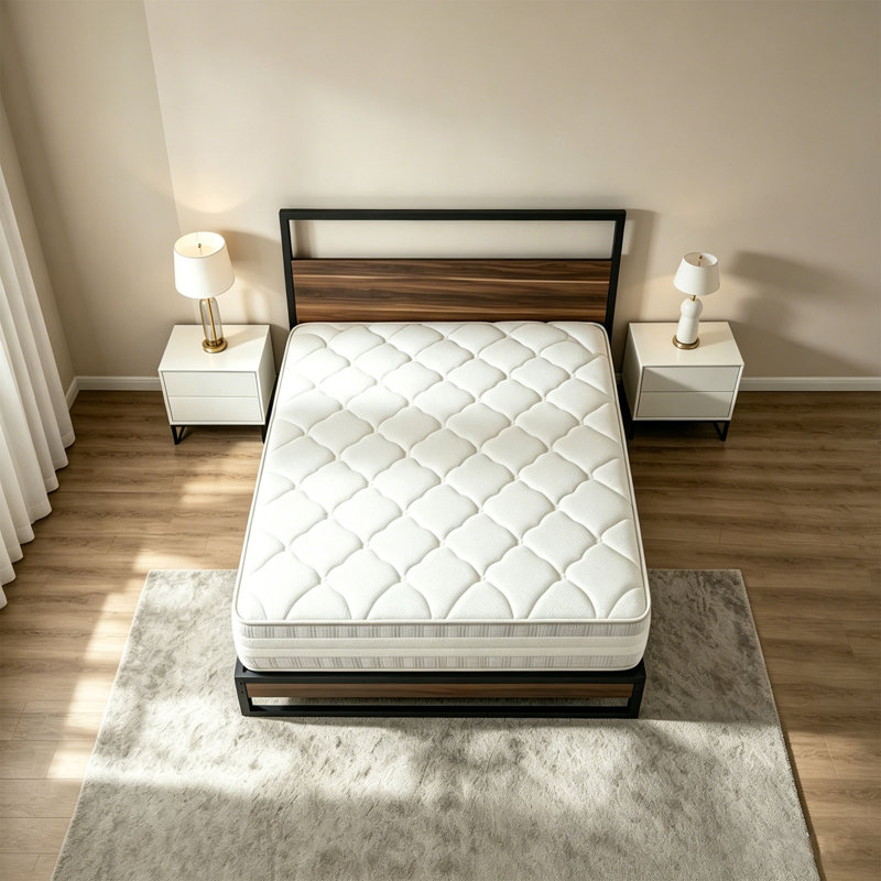 EloraHome Spring Mattress &Memory Foam With 7 Zone Orthopaedic & Pressure Relief | Pocket Spring, DOUBLE