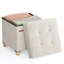 38cm Wide Tufted Rectangle Solid Colour Standard Ottoman with Storage-2132727553