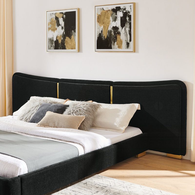 Extra Large Platform Bed, Black