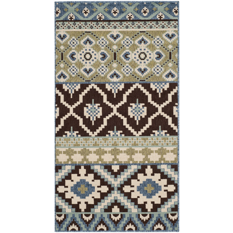 Tapis intérieur / extérieur Northpoint Southwestern, Rectangle 2 pi 7 po x 5 pi