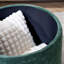 2-Piece Set Round Chenille Storage Ottoman, Equipped With A Drum Shaped Small Stool, Storage Space, And MDF Made Desktop Panel (Dark Green23.62"X23.62"X16.53")-404054448