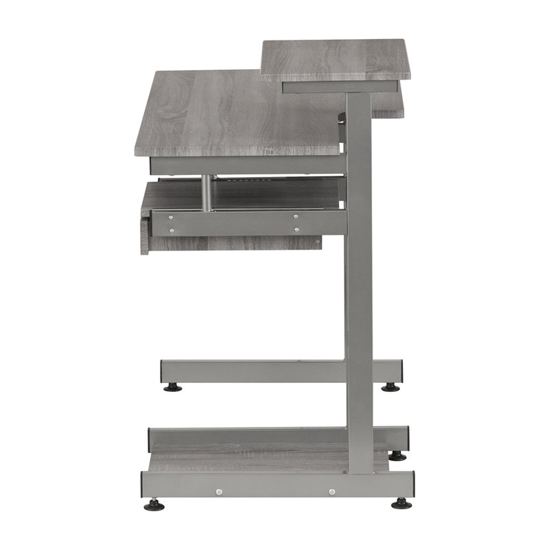 Bureau d'ordinateur complet, Gris