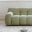 Canapé modulaire vert en coton et lin-1906170758