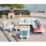 Ensemble de conversation modulaire 4 pièces avec coussins