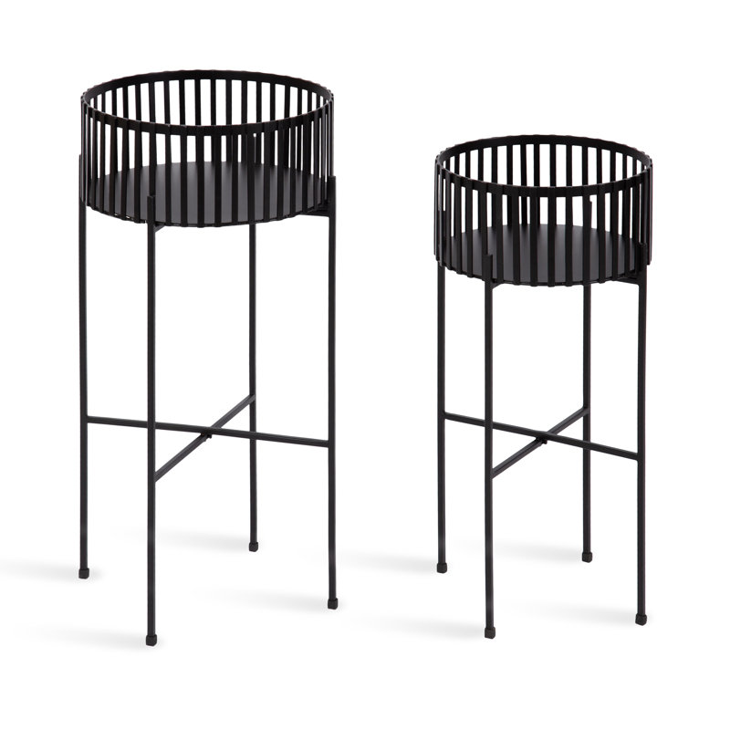 Dulaney Metal Elevated Planter, Black