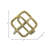 Decorative Object Metal Metal Interlocking Geometric Cube Design with Textured Hammered Surface for Contemporary Accent Display.-431399786-431399783
