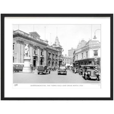 Kidderminster, The Town Hall And Swan Hotel 1931 by Francis Frith - Single Picture Frame Print