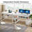 78.74" W Two Person Computer Desk with Bookshelf, Long Double Desk for Home Office-432816233