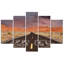 Route 66 Road - 5 Piece No Frame Print on Canvas