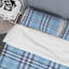Tartan à carreaux bleus - ensemble de housse de couette abstrait - microfibre de polyester-2105401528