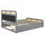 Grand lit plateforme moderne avec lit gigogne et 2 tiroirs-756450237