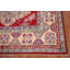 Tapis oriental géométrique rouge Kazak 5
