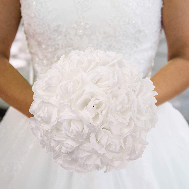 100 pièces de roses blanches en soie | Ensemble de 2 | Fleurs artificielles réalistes pour le bricolage, les bouquets et les événements