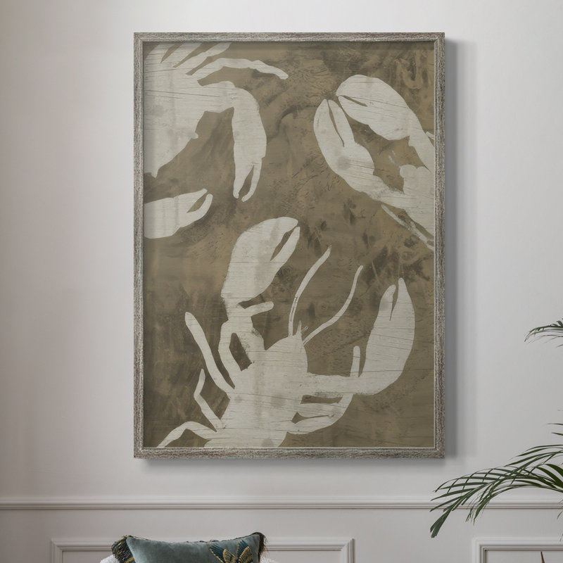 «Woodgrain Crustaceans II», reproduction encadrée - bois massif, H 11 po x l 9 po