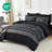 7-Piece Stripe Geometric Comforter Set, Soft Microfiber All-Season Complete Bedding Set-122815470-122815467