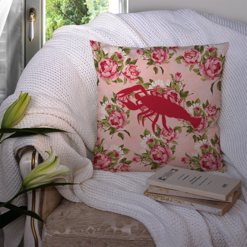  Coussin décoratif roses 14 "Lobster Shabby Elegance, Rose