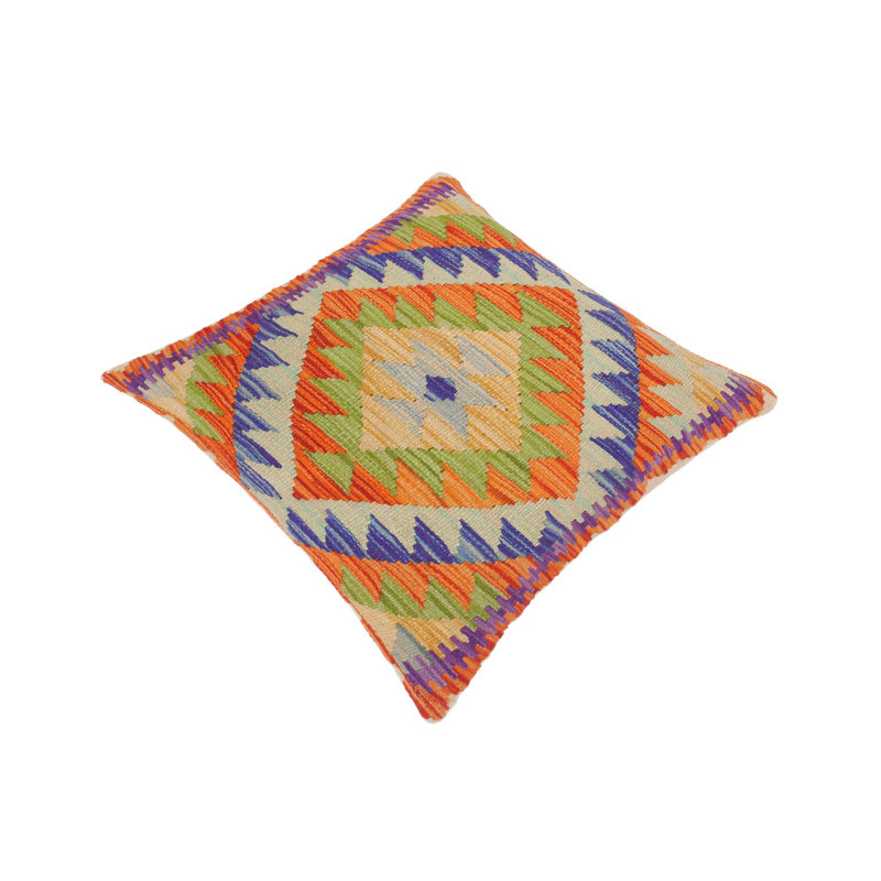 Housse et insert de coussin en laine tissé à la main Tribal
