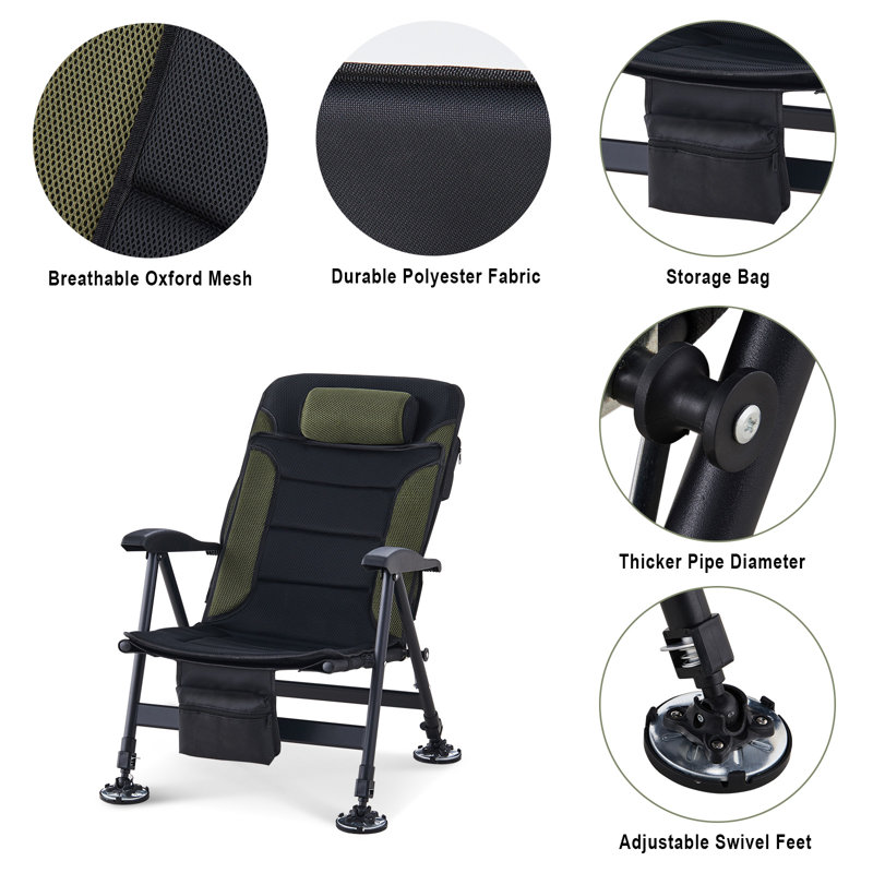 Camay Folding Camping Chair, Green/Black